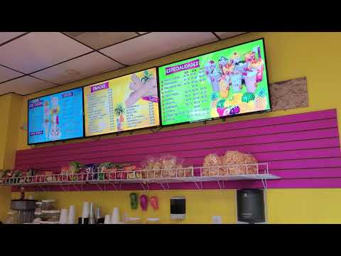 TV menu Ice cream shop