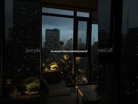 Jazz playing & Outlook notifications turned off #jazz #cozyambience #interiordesign #toronto