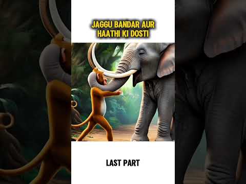 Last part Jaggu Bandar Aur Haathi Ki Dosti #friendship #jaggubandar #viral #moralstories #shortvideo