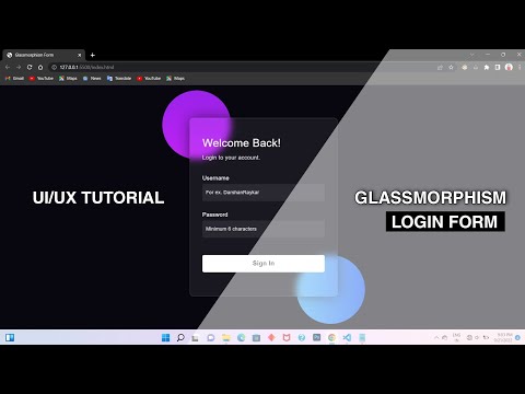 Glassmorphism Login Form | [HTML, CSS] | UI Trend 2022