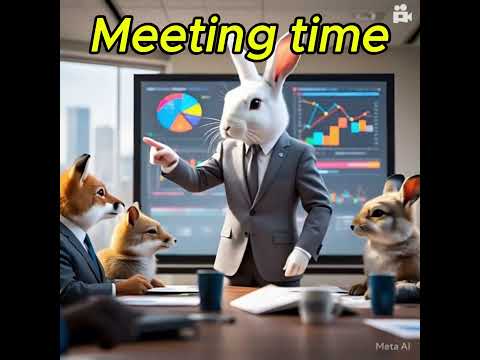 The Gentleman Rabbit’s Busy Day 🎩🐰#animatedworld #cat #rabbit #ai #magicinmotion #cute #ytshorts