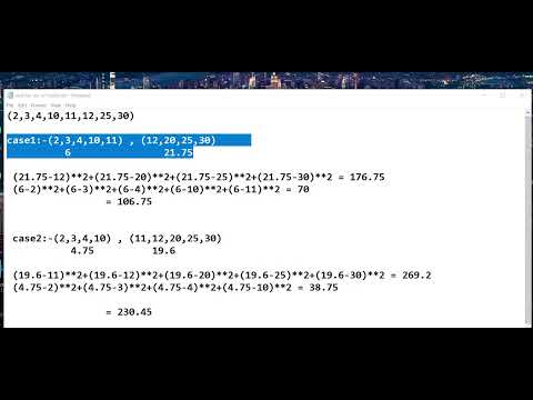 Finding optimum cluster in K-Means algorithm || WCSS