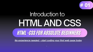 #1 | HTML & CSS basics  | Build Your First Web Page Step-by-Step | html css for absolute beginners |