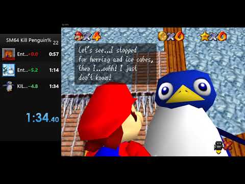 SM64 Penguin% 1:33.67