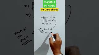 Maxima and Minima clas12🔥🎯|Application of derivatives🎯😍 #mronkoshorts #shorts #viralshorts #calculus