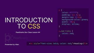 Introduction to CSS Dev Class #4
