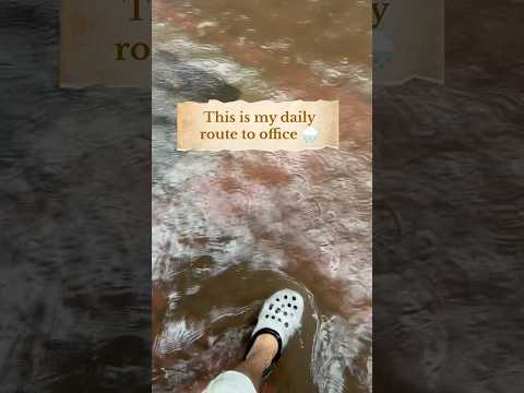 Rain, Flood, and Office Hustle 💼 | Mumbai Monsoon Life 🌧️ #shorts #viralvideo