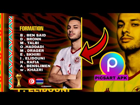 Sports poster with Picsart ( football design by phone )تصميم بوستر رياضي احترافي بالهاتف  #picsart