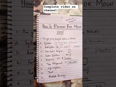 MDCAT 2025 How to Prepare??? #mdcat #mcatprep #shortsfeed #shortsvideo #shortvideo #shorts #prepare