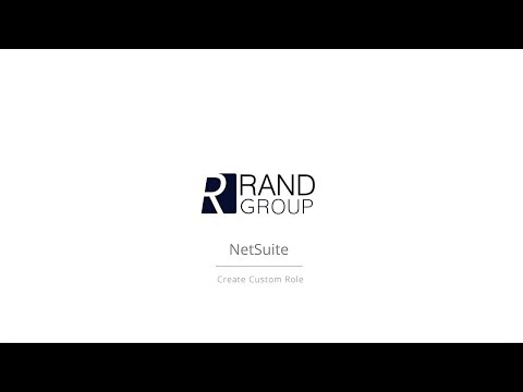 NetSuite - Create Custom Role