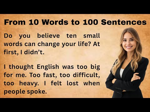 From 10 Words to 100 Sentences | My English Story of Growth || Bookish English