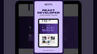 React Developer Portfolio Website Templates by ReactProx | DesignToCodes #websitetemplate