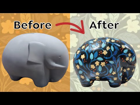 Painting My Elephant Piggy Bank!!