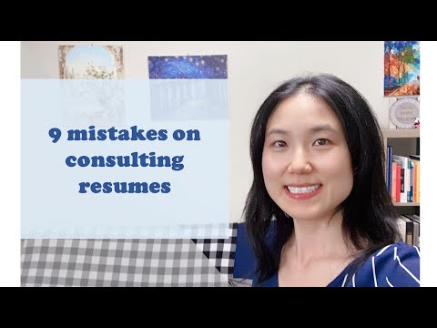 9 mistakes on consulting resumes