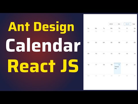 How to Use Ant Design Calendar Component in ReactJS | Antd Calendar Tutorial