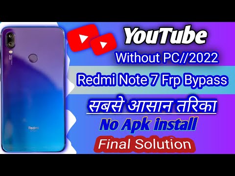 Redmi note 7 Frpbypass// without PC//Unlock Google account 2022 New method 😱😱 //Rrp unlock 🔓 2022