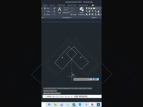 Scale tool in AutoCAD #autocad #shorts