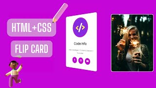 flip card using html css
