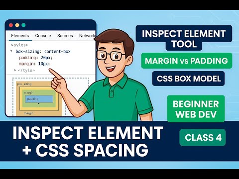 Inspect Element Tool + CSS Margin & Padding Explained (Hindi/Urdu) | Web Dev Class 4