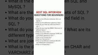 Sql interview questions l #shorts #sql