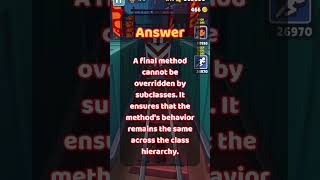 #OOPConcepts #TechInterview #InterviewTips What is a Final Method in OOP? #Interview