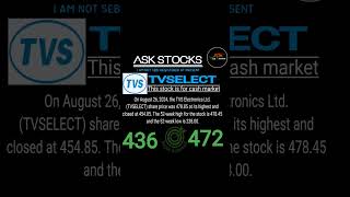 ●●●TVSELECT●●●●●●STOCK FOR CASH MARKET●●●🎯🎯🎯 Target 436₹-472₹₹₹#stocks #stockmarket #investing
