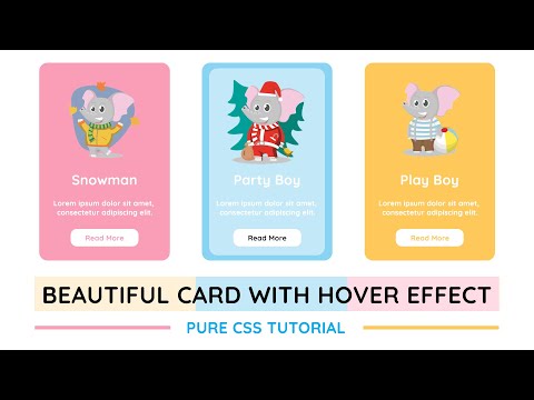 CSS Card Hover Effects | Html & CSS | Beautiful Card using css | web coder