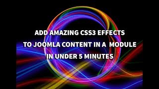 Add amazing CSS3 effects to a Joomla module in under 5 minutes