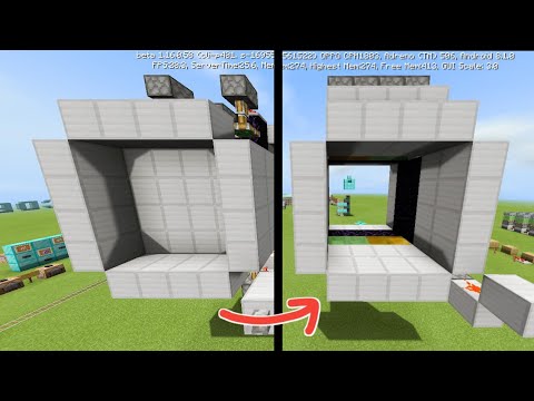 How to make an easy 4×4 piston door in minecraft | 400 subs special