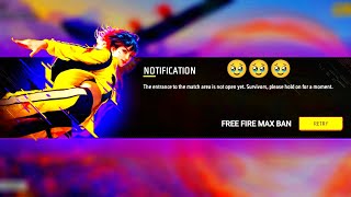 Free fire max ban notice or notification