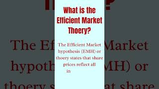 What is Efficient Market hypothesis (EMH) or thoery (EMT) ? | Explained | Learn stock market | #gsm