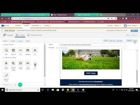 6) Adding Content Blocks – MC for Class Volunteers