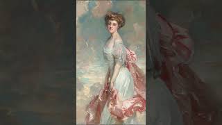 Beauty #vintageart #frametv #romantic #painting #love   #romanticambience #flowers #fashion