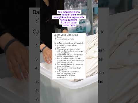 Trik membersihkan handuk dekil menghitam tanpa pemutih, hanya gunakan 2 bahan dapur sederhana#shorts