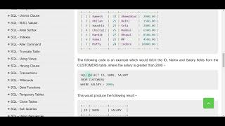 SQL Select statement with  where clause | sql query to retrieve data from Tables