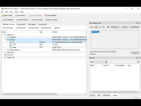 Algorithm App - PyQt5 - Building the database with DB Browser - part 2