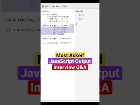(Q-33) Most Asked JavaScript interview questions #frontend #interview #javascript #react