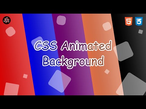 CSS Animated Background: Squares Moving Upwards & Linear Gradient Transitions HTML And CSS Only