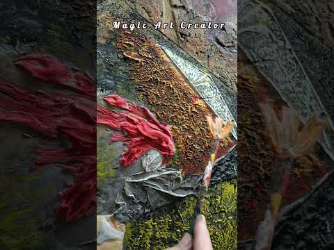 Объемная картина, девушка воин с красными волосами