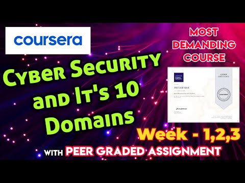 Cybersecurity and Its Ten Domains quiz answers||week1,2,3 solution||Peer graded assignment||Coursera