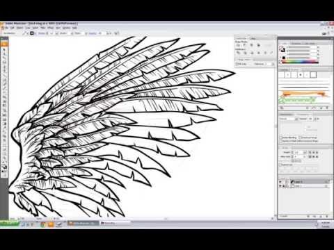 Vector Wing Speed Drawing - Illustrator