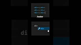 junior vs senior developer #css #htmlcss #css3course #trending #html5 #development #css3 #htmlcode