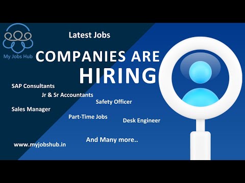 Latest Jobs From My Jobs Hub | SAP Consultants | Safety Officers | Part time jobs | Desk Engineers