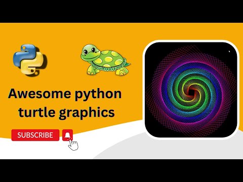 Python turtle graphics tutorial | Rainbow Shape Design | Turtle graphics