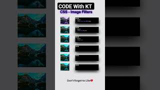 CSS image filters || using HTML CSS coding in website development language #coding #codes