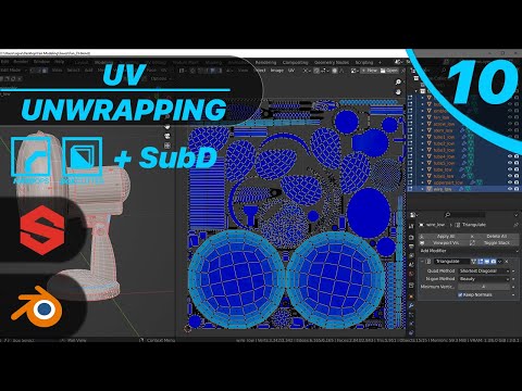 Modeling 3D Fan Game Asset | UV Unwrapping | Part 10