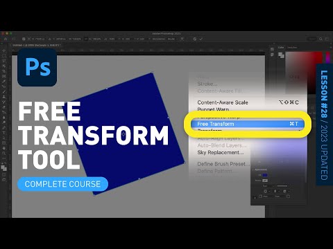Free Transform & Rotate - Explained & Demonstrated [Photoshop Tutorial for Beginners]