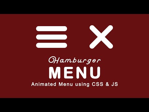 Hamburger Menu Design With HTML CSS & JS | Animated Menu Bar In HTML And CSS | Hamburger Menu CSS