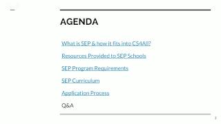 SEP Application Webinar Cohort 2