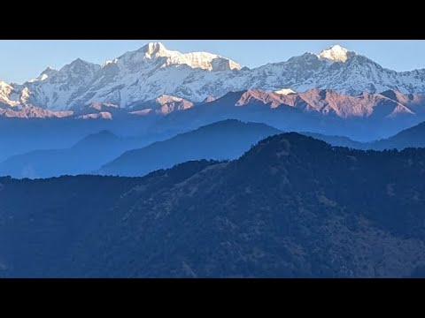 A beautiful next morning after rainy night in Gopeshwar during winters. 🥶 🌥